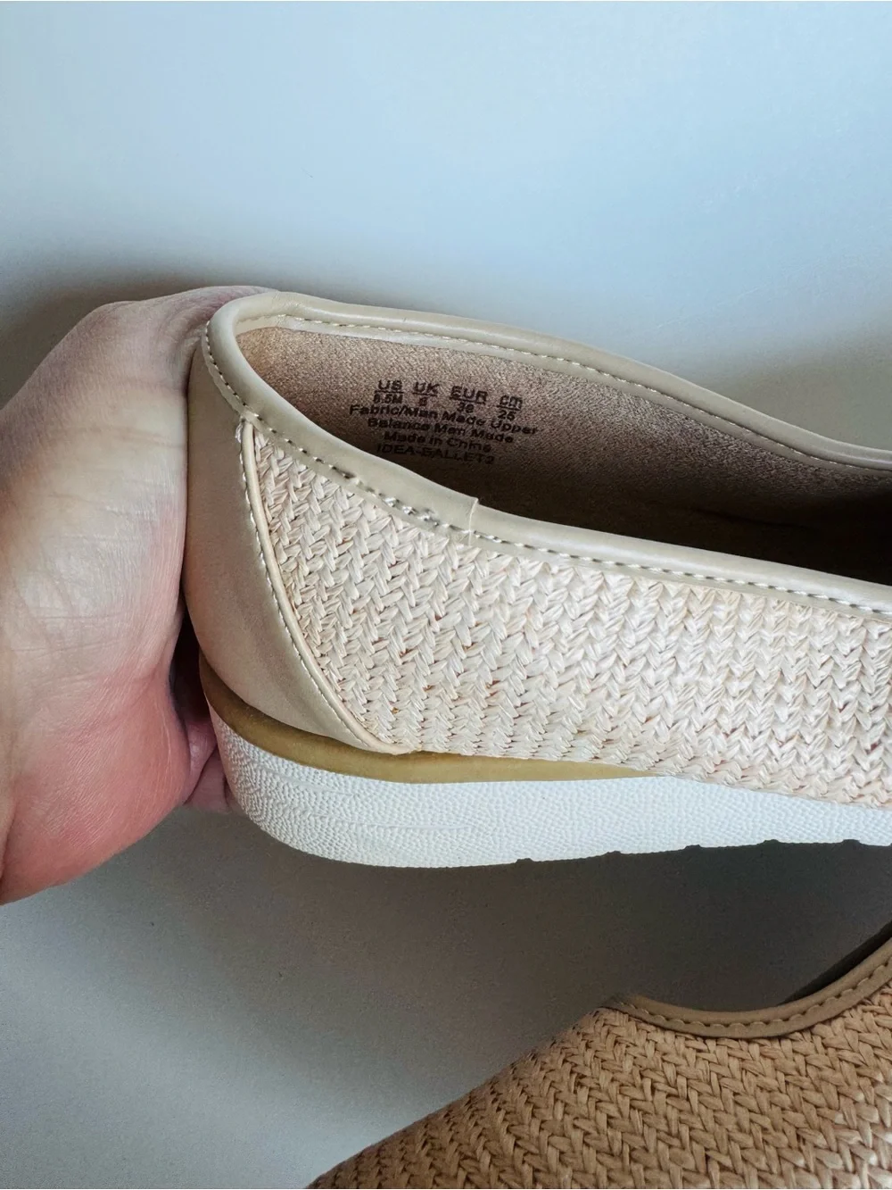SOUL Naturalizer Women's Beige Knit Slip-On Flats